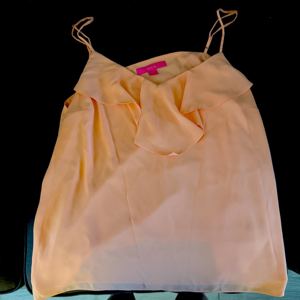 Lilly Pulitzer Ruffle Tank Top Women’s Size XL 🧡✨